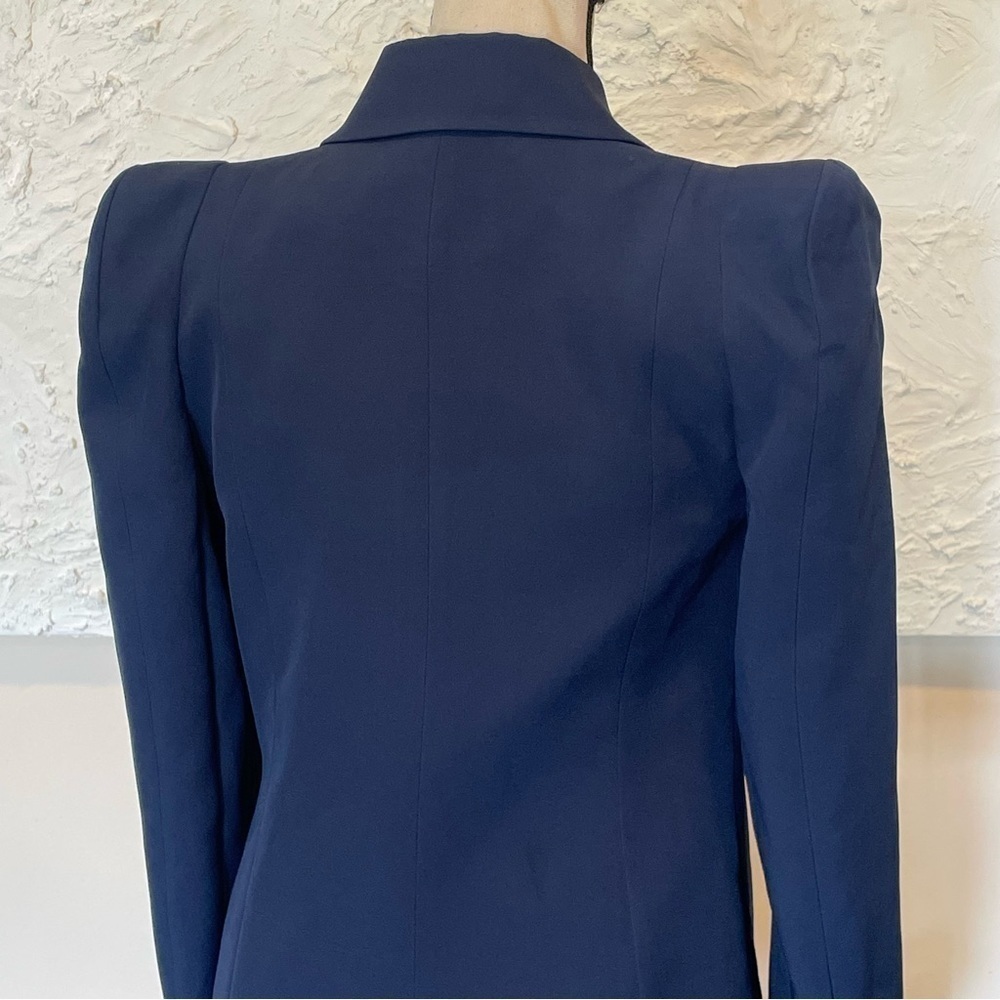 WALTER BAKER Boss Double Breasted Peak Lapel Blazer Navy Gold Buttons Blue Sz XS - Picture 8 of 10